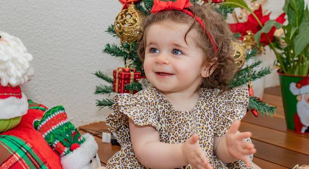 Família de Primeiro Natal da Alice