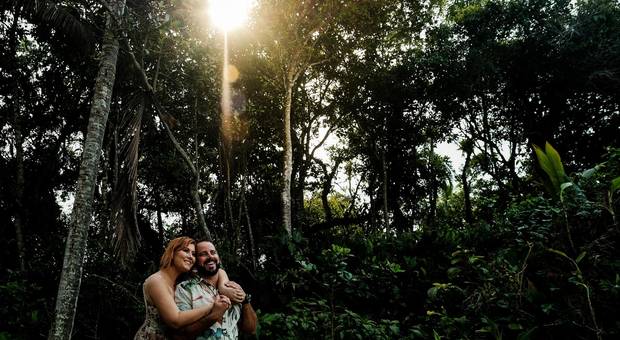 Ensaios de Thais e Maneko ensaio em Ubatuba