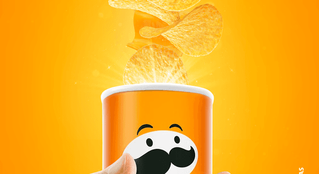 Retoque Digital de Pringles sabor Cheddar