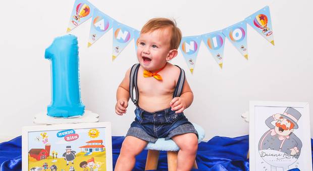  Estúdio  de Ensaio de 1 ano do Antônio - Mundo Bitta