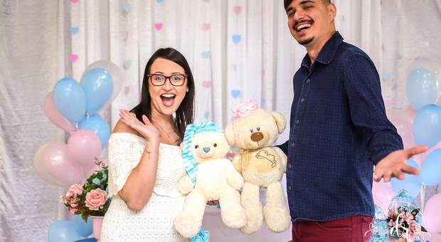 Chá de bebê/panela de Chá Revelação 