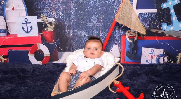 Acompanhamento de Bebê de Benicio 3 meses marinheiro 