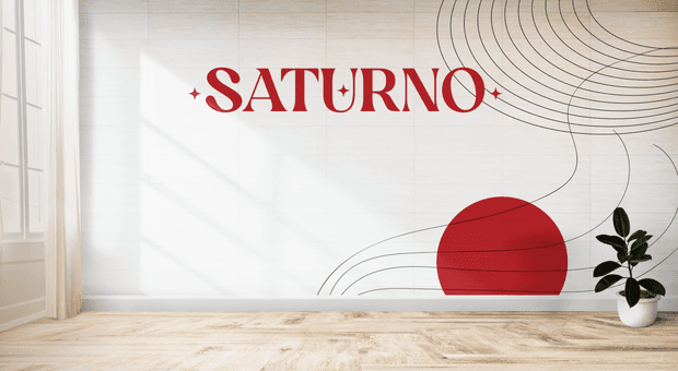 Design de marca de Saturno