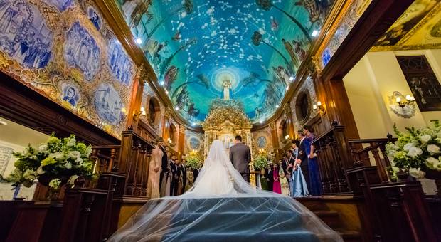 Casamentos na igreja de Gi e Marcinho