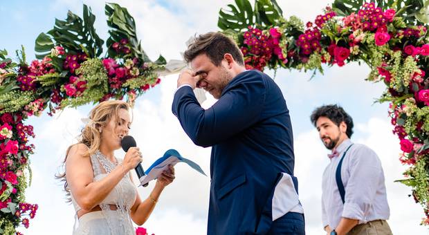 Casamentos na praia de Marina e Philipp