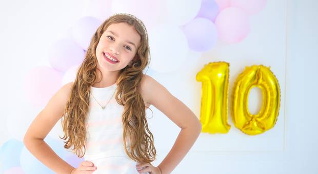 Crianças de Ensaio de 10 anos da Giovanna