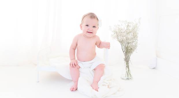 Acompanhamento mensal de bebês de Ensaio da Alice de 6 meses