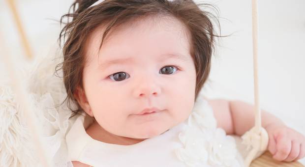 Acompanhamento mensal de bebês de Ensaio da Olivia de 3 meses