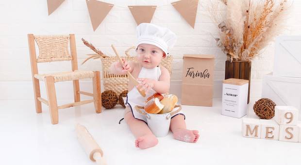 Acompanhamento mensal de bebês de Catarina comemora 9 meses