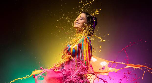 Gestante de Ensaio de Splash de tinta da Lorraine