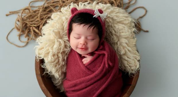 Newborn de O encanto da pequena Maria Fernanda aos 13 dias unindo o melhor de dois mundos