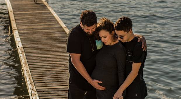 Gestante de Dai, Calico e Ryan na espera do Romeo