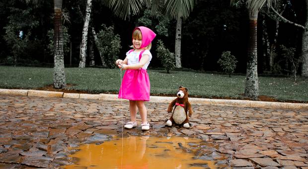 Ensaios de Masha e o Urso na versão da Marina