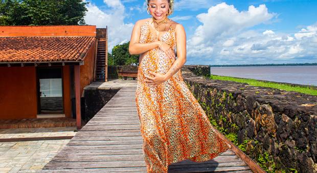 Fotografia de Familia de Ensaio da Sophia esperando a Dandara