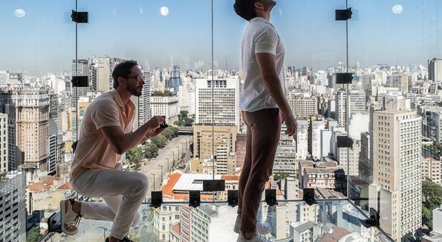 Sessão Pré-Wedding de Pedido de Casamento Cássio e João | Sampa Sky