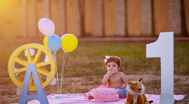 Smash the cake de Elloisa 1 aninho 