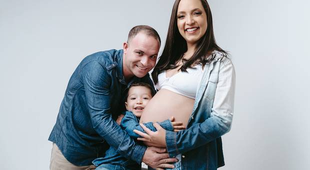 Gestante de Bárbara à espera da Laura e da Luiza