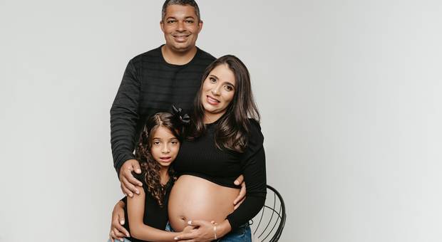 Gestante de Silvania à espera da Maria Júlia 