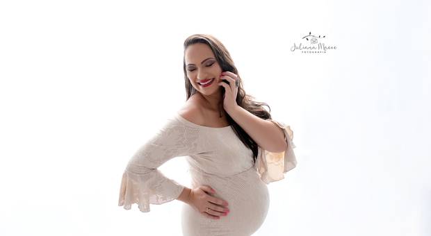 Gestante de Gissele a espera da Catarina