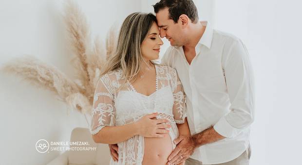 Ensaio Gestante em Estúdio de Juliana e Rogério - Ensaio Gestante