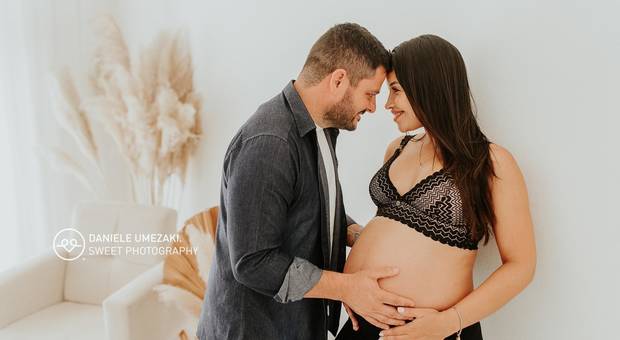 Ensaio Gestante em Estúdio de Ensaio Gestante Waléria e André - Estúdio fotográfico em Mogi das Cruzes