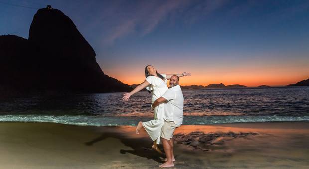 Ensaio Externo de Carol e Luiz - Praia Vermelha