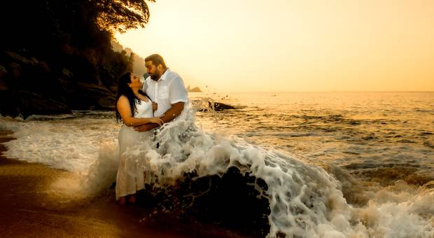 Ensaio Externo de Tiago e Fernanda -  Praia Vermelha