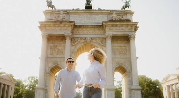 Casal de Emanuelle & João - Ensaio em Milão