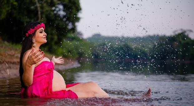 Gestante de Á espera da Alice