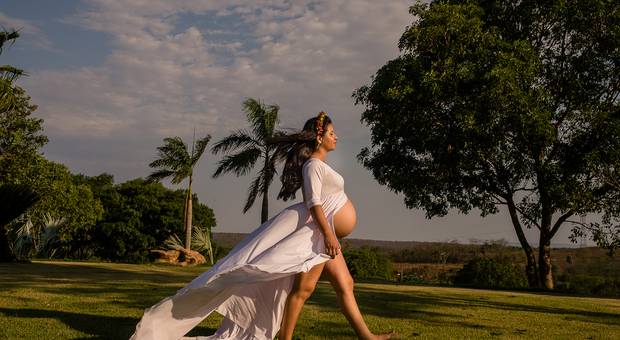 Gestante de Á espera do Davi Lucas