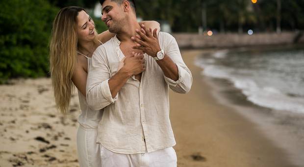 Ensaios de PRÉ WEDDING NA PRAIA - MAYRA + CAUÃ
