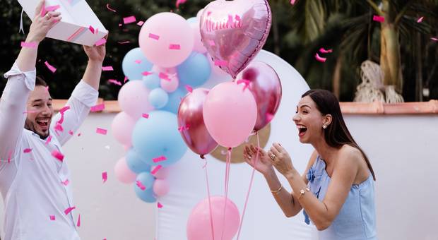 FAMILIA de Chá Revelação do bebê da Bruna e do Maurício