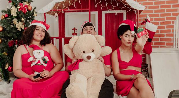 Outros de Sara, Melissa e João - Ensaio de Natal