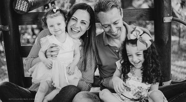 Ensaio Família de Fabrícia, Rafael, Luiza e Laura