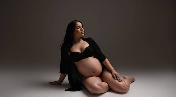 Gestante de Um ensaio gestante, dois objetivos: registrar a espera pelo Arthur e resgatar a autoestima da futura mamãe