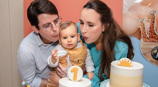 Infantil e Família de Festa de Aniversário do Leonardo - 1 ano