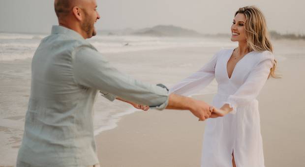 Pré Casamento de Ensaio pré casamento na Praia da Ferrugem - Joana e Danilo