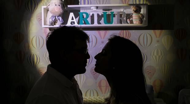 Gestante e família de Esperando por Artur