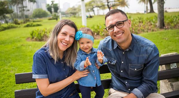 Gestante e família de Maria Luiza - acompanhamento mensal