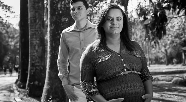 Gestante e família de Esperando por Laurinha