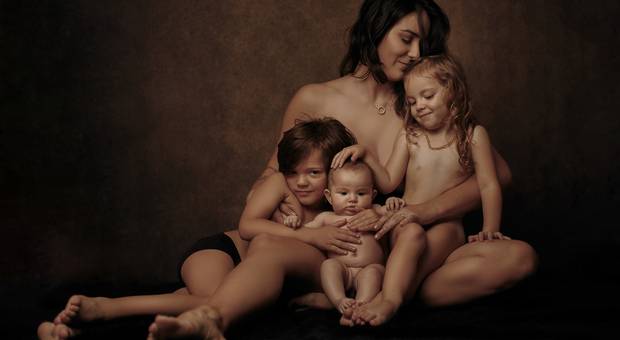 Família de Paola e filhos