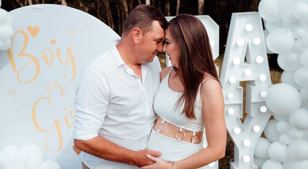 Ensaio Gestante de Sessão revelação Lu e Everton 