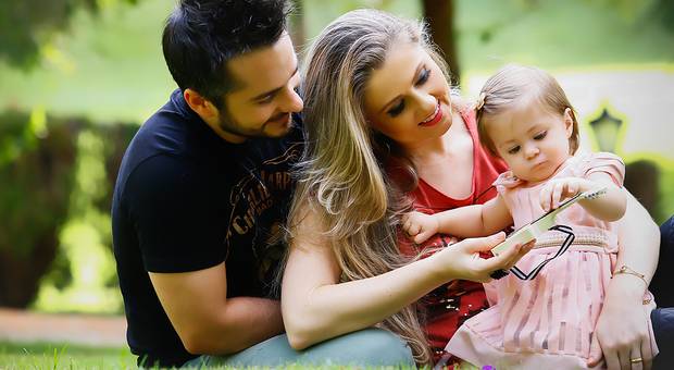 Família de Leandro, Talita e Isabella