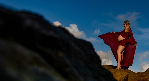 Ensaios de Ensaio Gestante na Praia Juliana e Claudio - Bombinhas - SC