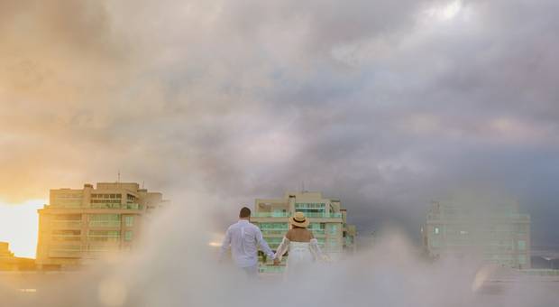 Ensaio externo de Sahra e Fran