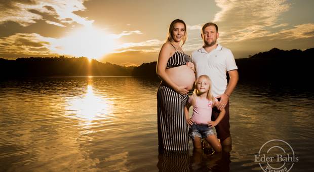 Gestante de Ensaio Daiane e família