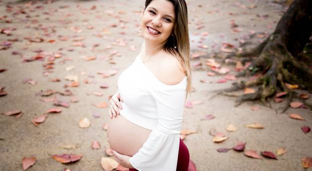 Gestante de Aline à espera da pequena Ágatha