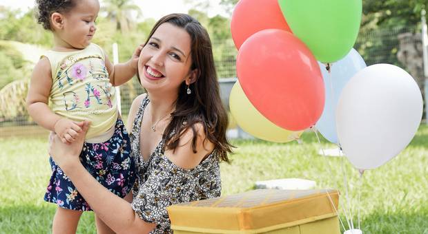 fotografia em família de Tatiane e Sofia