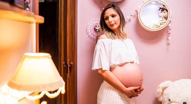 Ensaio Gestante de A Espera da Glória