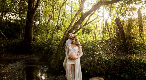 Gestantes de Mariane e Eduardo a espera de Davi Lucca 